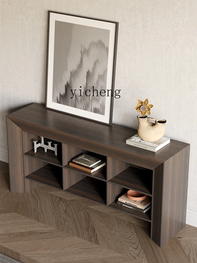 Home Entrance Cabinet Is Opposite The Door, Light Luxury High-end Solid Wood Strip Case, Living Room Floor DecorationD25