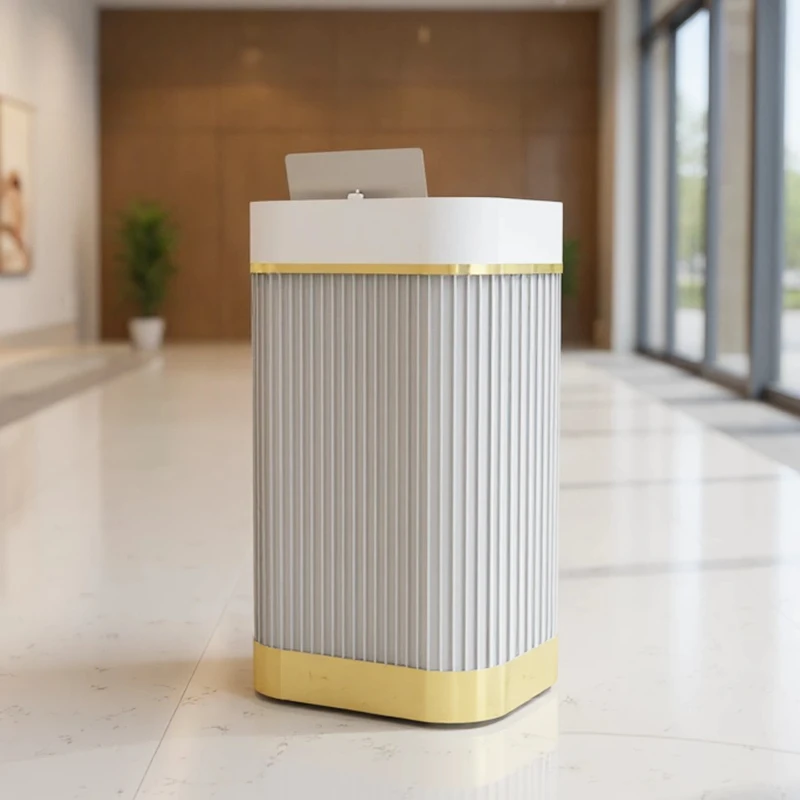 Welcome Company Front Hotel Restaurant Service Receptionist Front Desks Stainless Steel Reception Desk Workstations Furniture