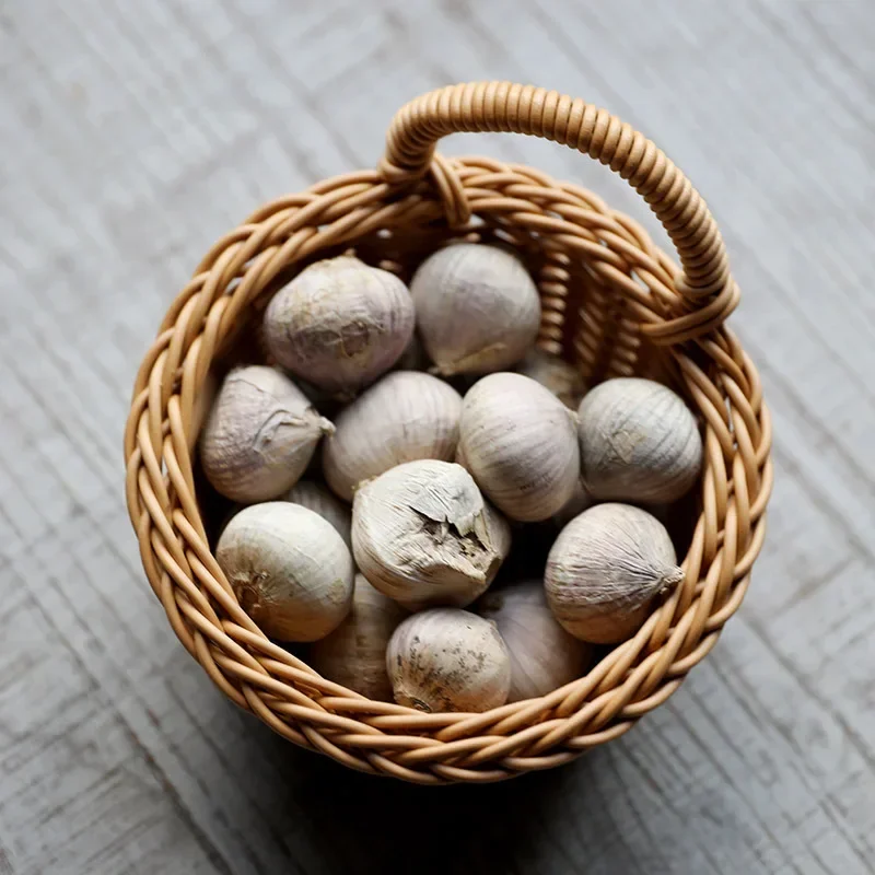 Cesta de almacenamiento de plástico colgante para flores, plantas, maceta, cesta tejida a mano con asa para cocina, organizador, decoración de la