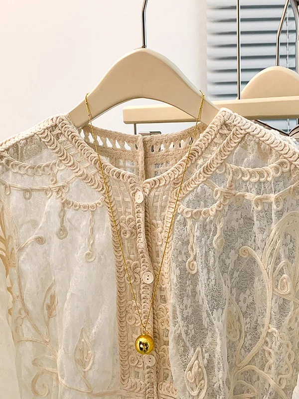 Summer New Korean Design Heavy - đánh giá và giá Embroidery Cotton Shirt