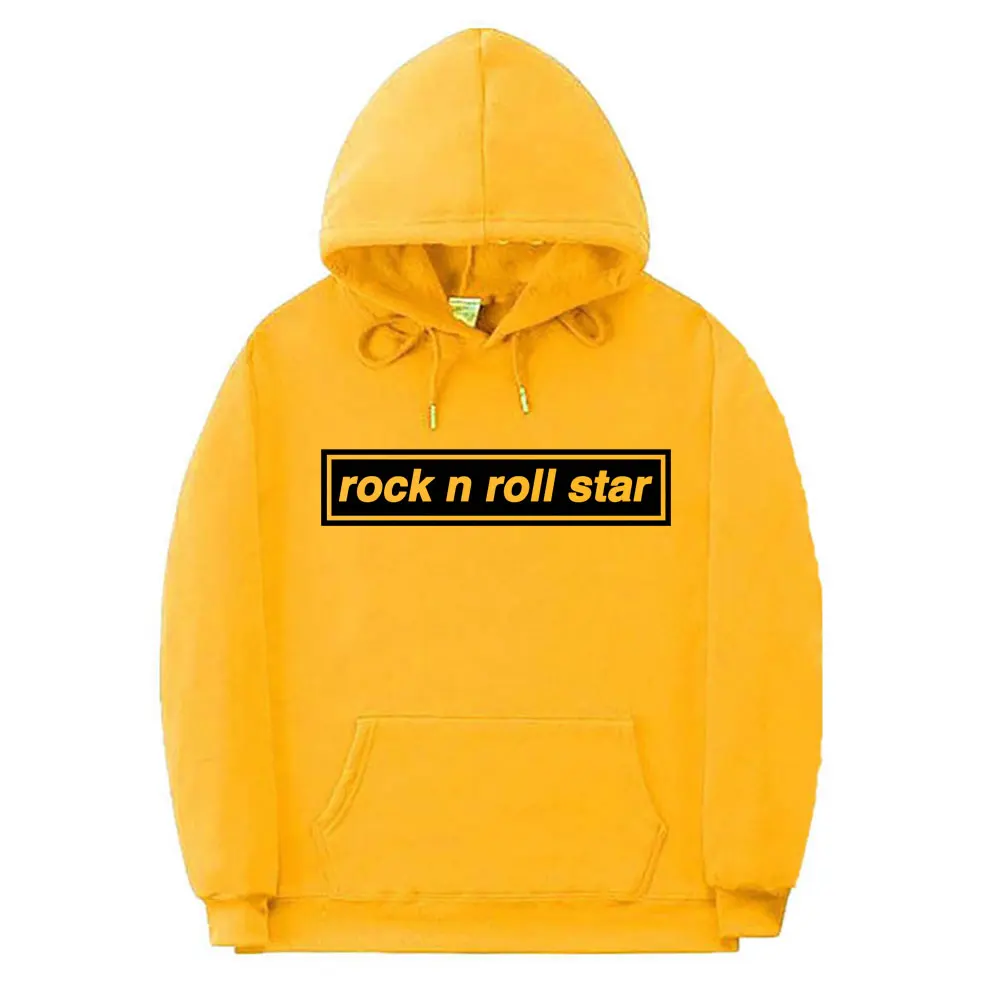 Rock N Roll Star Oasis Band Tribute In The 90s Print Hoodie Men\'s Vintage Loose Sweatshirt Men Women Fashion Oversized Hoodies