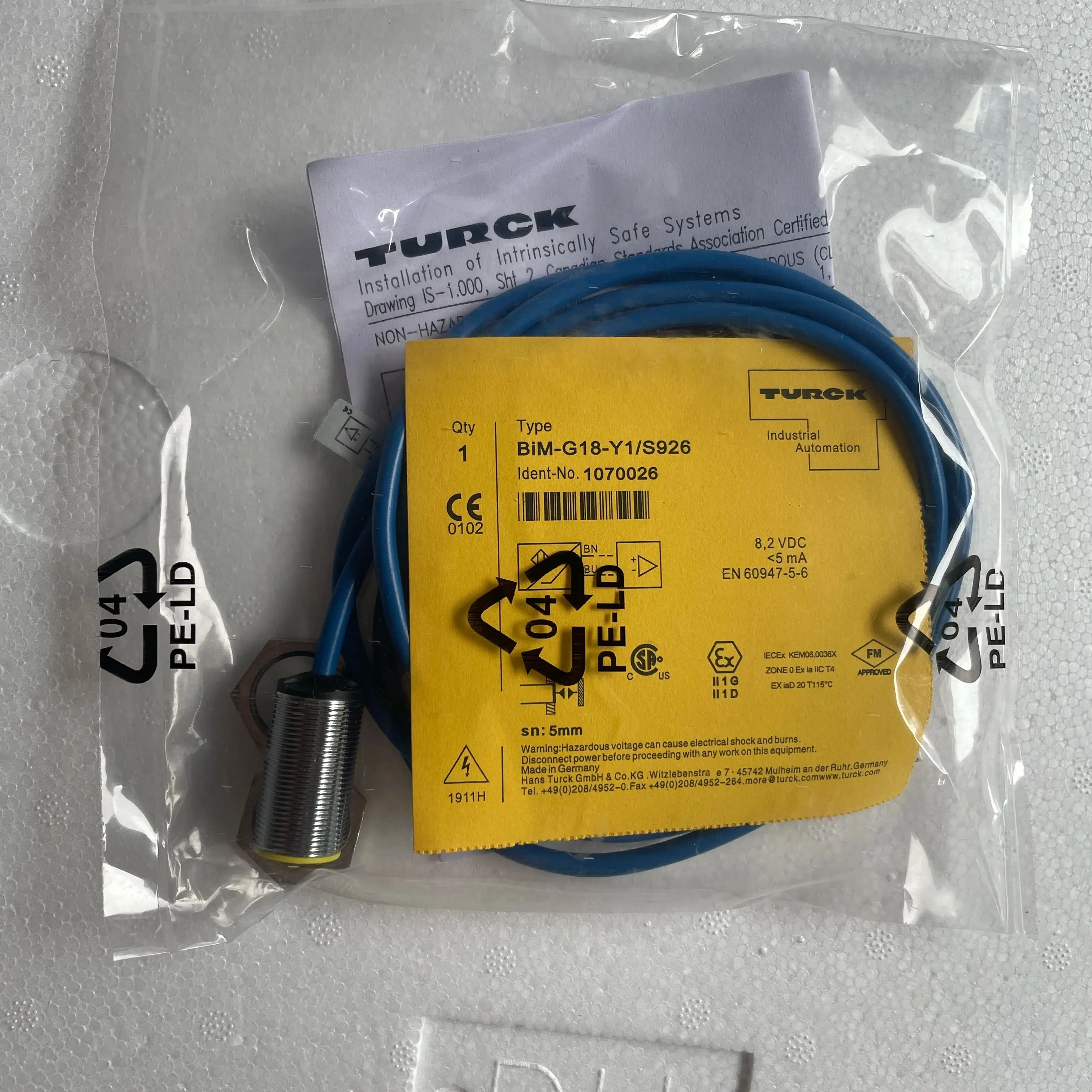 Switch  Sensor BIM-G18-Y1/S926 Proximity Sensor