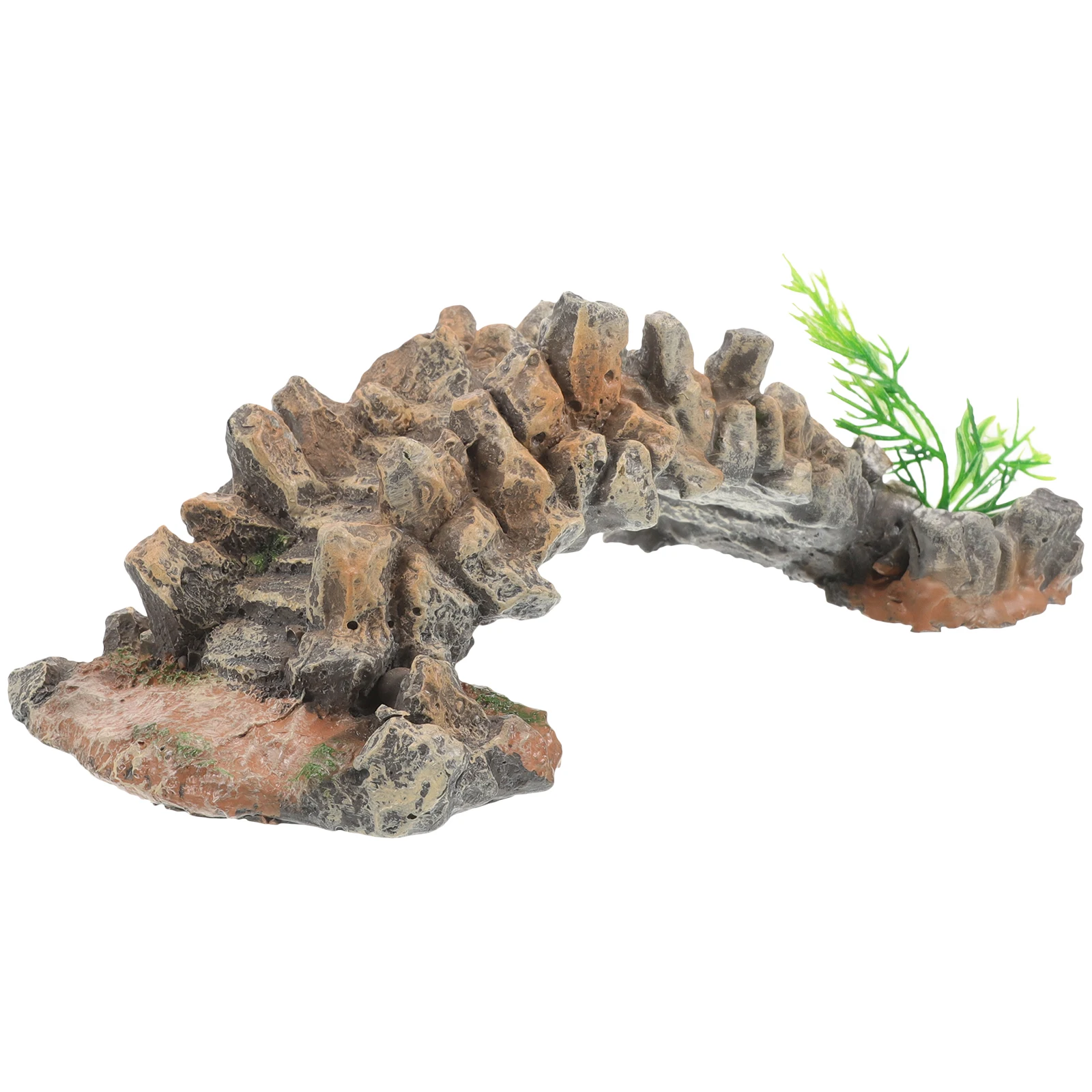 

Aquarium Resin Bridge Decor Fish Tank nament Arch Shaped Turtle Crawl Platform Landscape Accessory Mini Garden Model