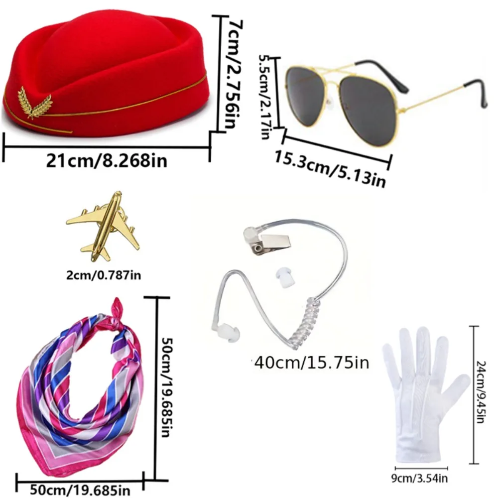 PESENAR This is a set of accessories for flight attendants including berets badges etc Suitable for role playing occasions