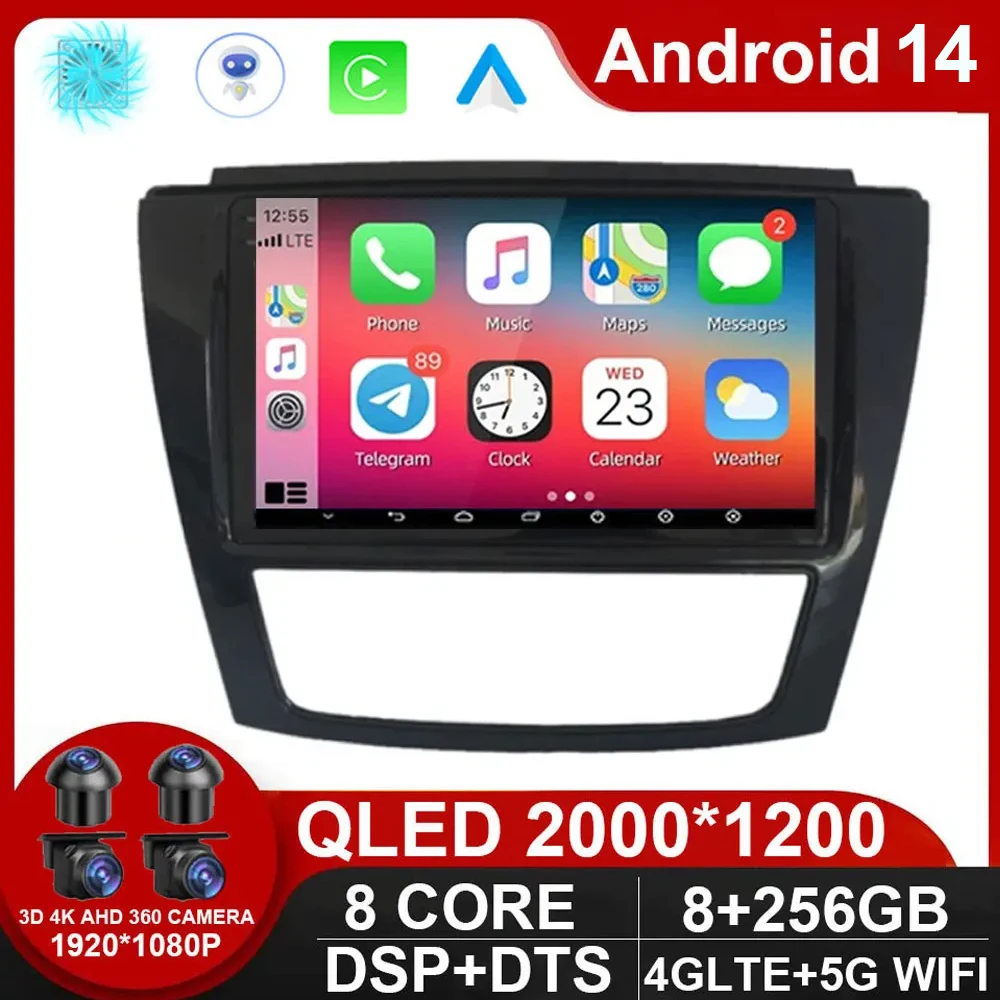 

9 дюймов Android 14 для JAC Refine S5 2013 - 2019 автомобильное радио беспроводной Carplay Авто QLED Видео Мультимедиа BT RDS 4G LTE без DVD