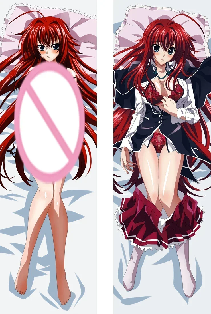 DxD Rias Gremory Dakimakura غطاء وسادة كامل الجسم على الوجهين ، وسادة المدرسة الثانوية الأنمي ، غطاء وسادة معانقة أوتاكو