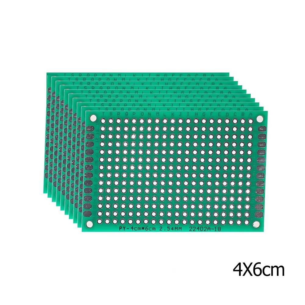 5개입 범용 양면 회로 프로토보드 2x8-7x9cm 스트립보드 프로토타이핑 DIY 전자 키트 PCB & PCBA