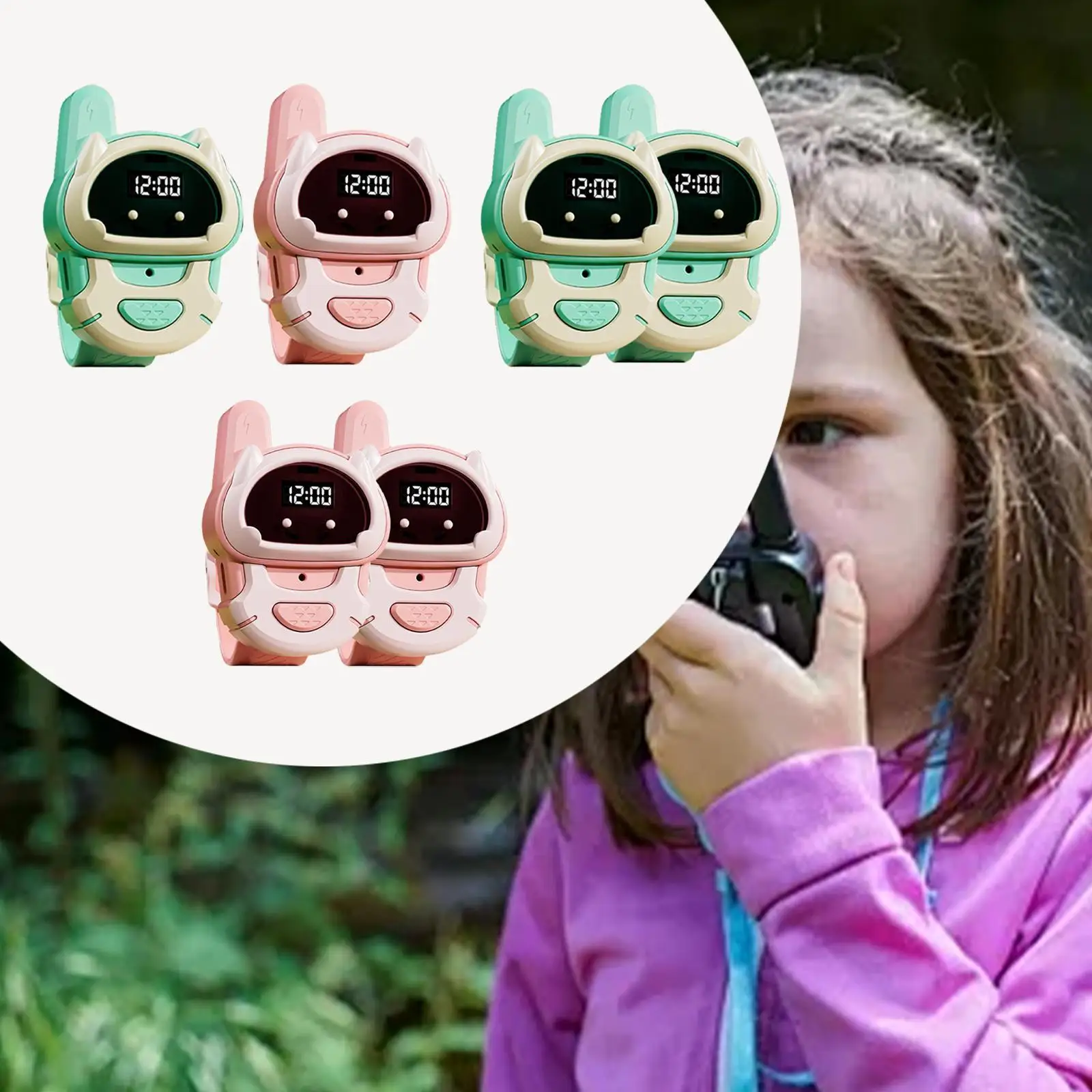 2-teiliges Kinder-Walkie-Talkie mit mehreren Verwendung für Camping, Outdoor-Aktivitäten, Wandern