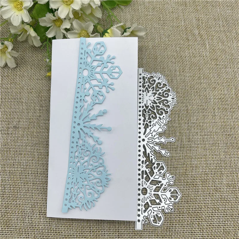 Christmas snow lace frame background Metal Cutting Dies Stencils For DIY Scrapbooking Decorative Embossing Handcraft Template