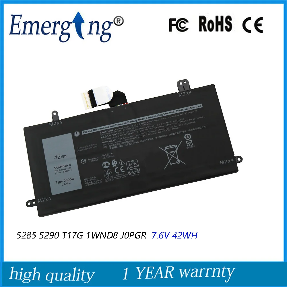 

7.6V 42WH New Original Battery for Dell Latitude 5285 5290 2-in-1 T17G 1WND8 J0PGR