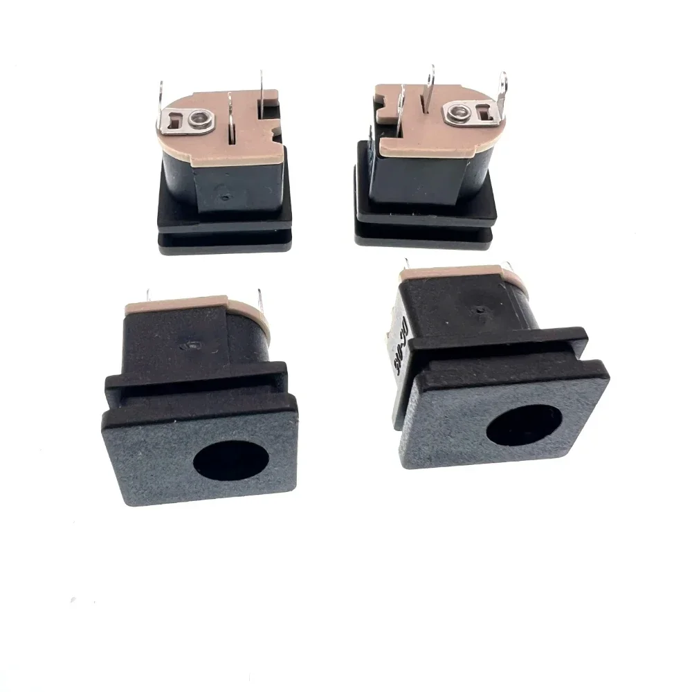 100PCS Power Socket 015 Jack 5.5x2.5mm/5.5x2.1mm Square Panel Mounting Socket Connector