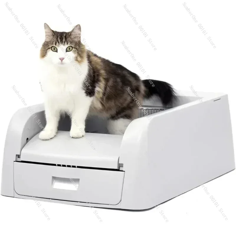 Self Cleaning Automatic Cat Litter Box No Scoop Clumping Litter Superior Odor Control Smart App Pet Toilet