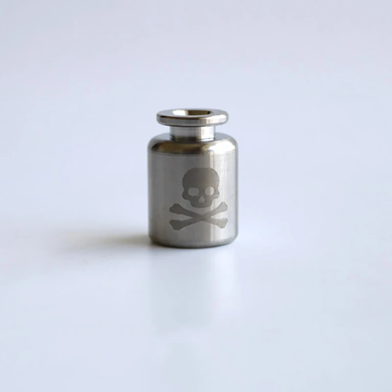 Medicine Bottle Titanium Alloy Small Bottle Ending Beads DIY Paracord Key Chain Zipper Head Pendant