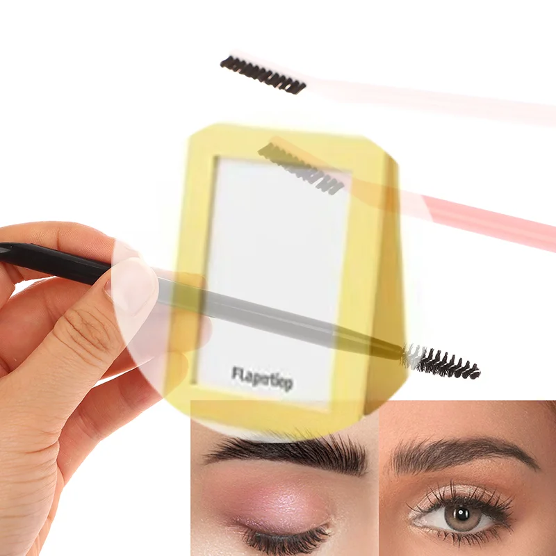 (HS) cepillo para cejas de doble cabeza, peine para pestañas, moldeador de pestañas, cepillo para cejas para dar forma a las cejas, herramienta de maquillaje reutilizable