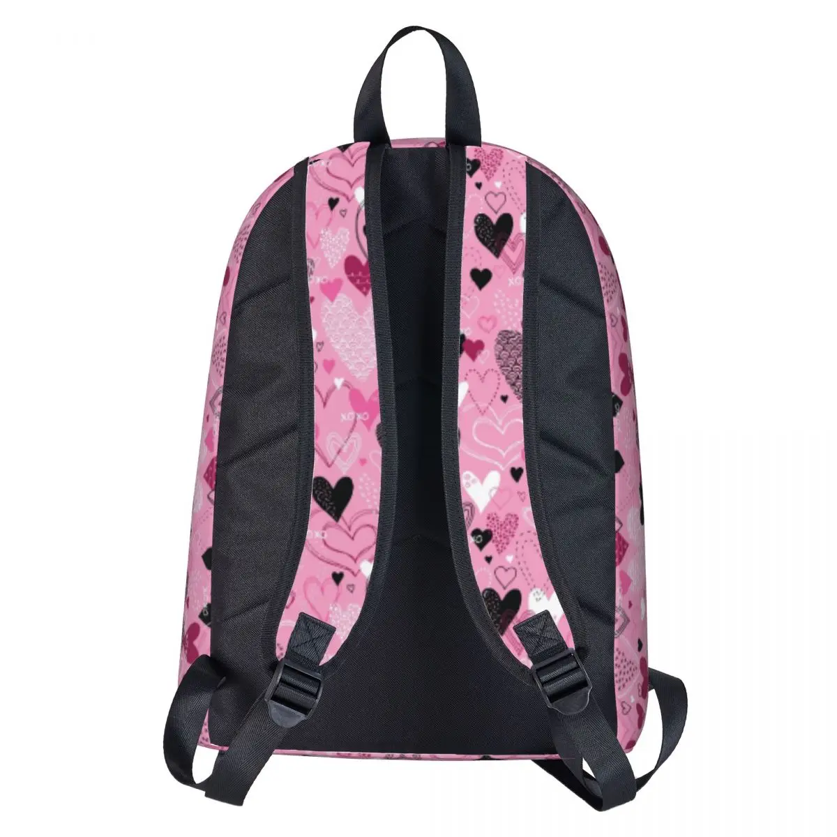 Back To School Hearts And Kisses Backpack Boho Cute Geometric Streetwear Backpacks Women Men Sport School Bags Custom Rucksack