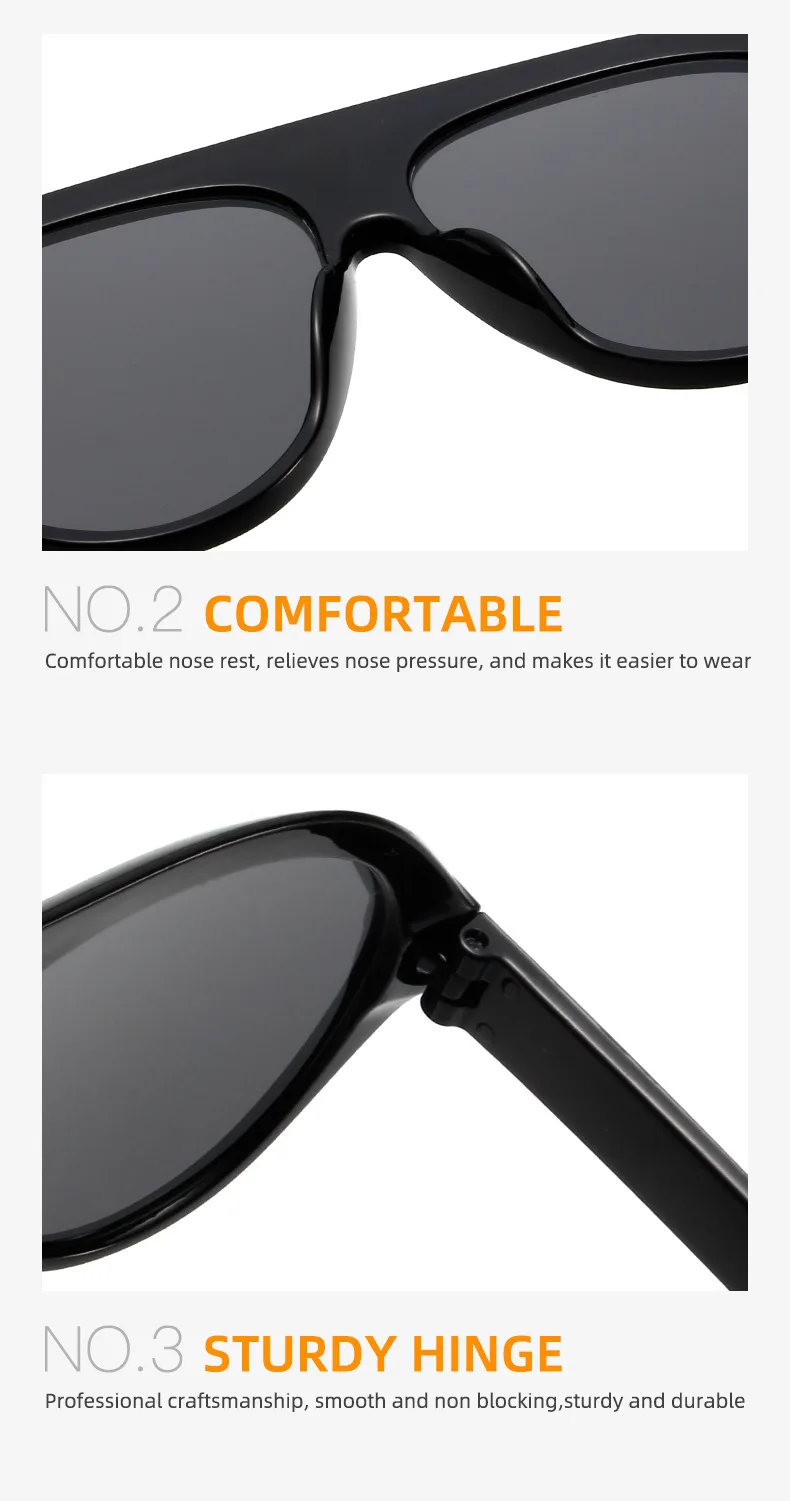 Übergroße Goggle-Sonnenbrille 2024 Damen Marken-Trend Sonnenbrille mit gelben Gläsern Herren Großrahmige Trend-Sonnenbrille UV400 802086 – Detail 24