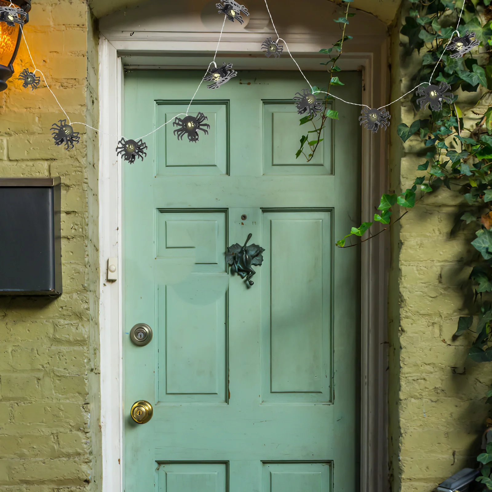 Spider String Lights Halloween Party Decorative Light 1.5m 10 LED Bendable LED Halloween Lights for Garden Stair Yard Outdoor