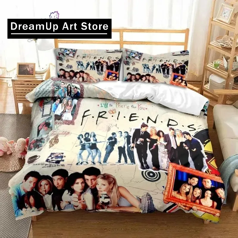 Friends Drama TV Series Bedding Set Single Twin Full Queen King Size Bed Set Adult Kid Bedroom Bedding Gift