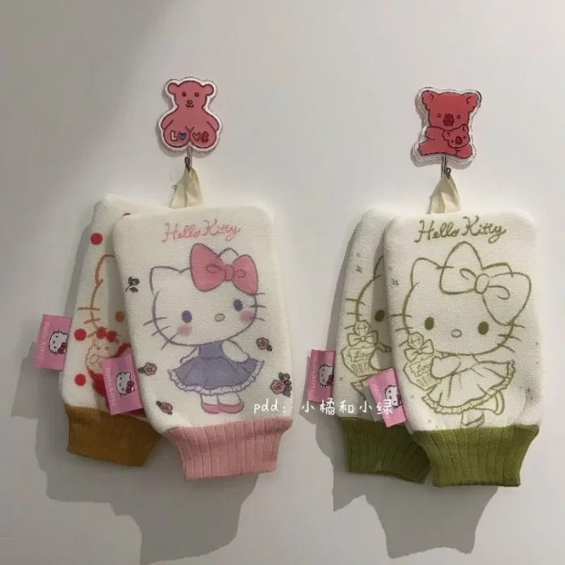 New arrival cute Hello Kitty anime cartoon kawaii children's bathroom super mud decontamination bath towel gloves wholesale