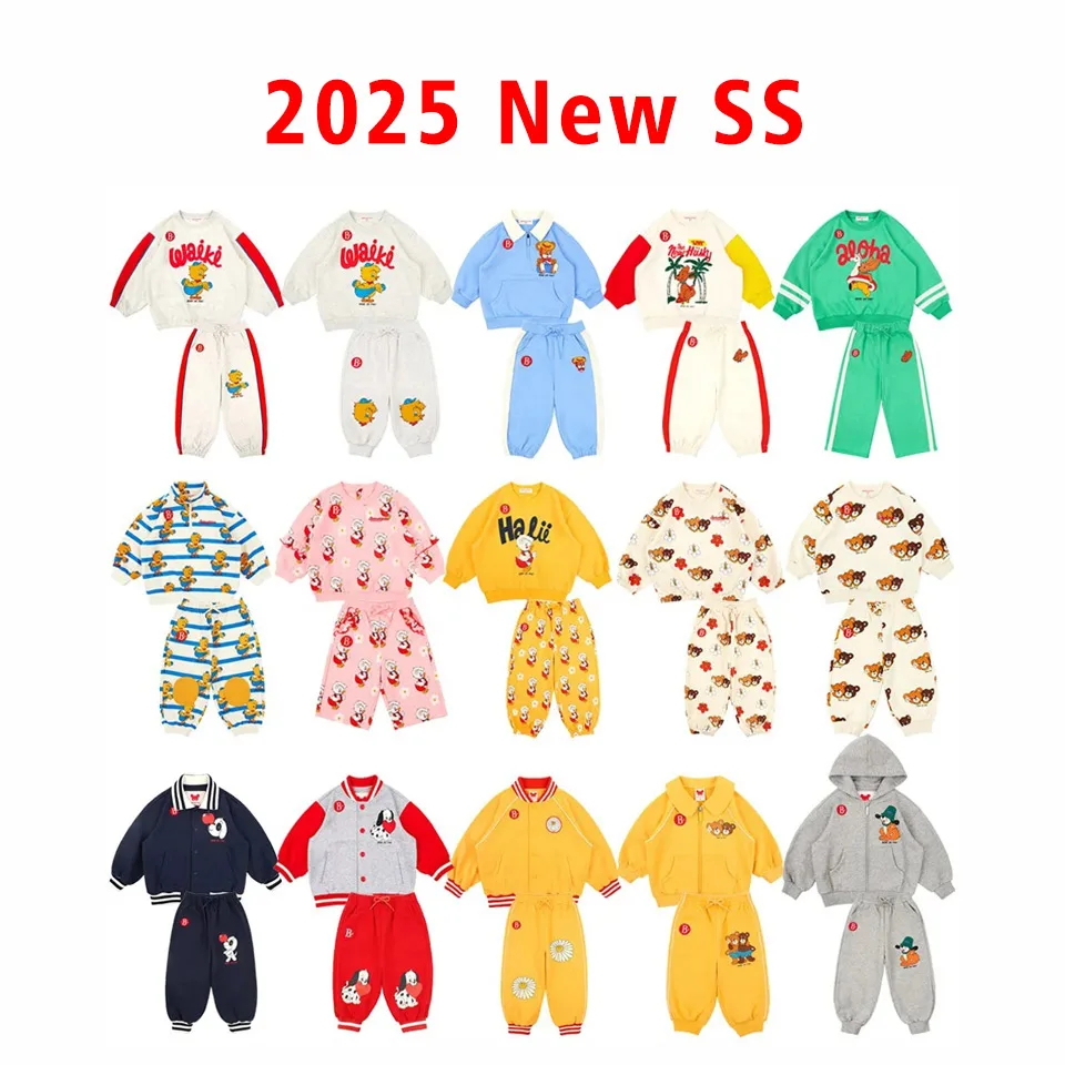 

2025 Spring New Cartoon Boys Sportswear Set - Cotton Hoodie and Pants, Cute Jacket, Kids Clothing