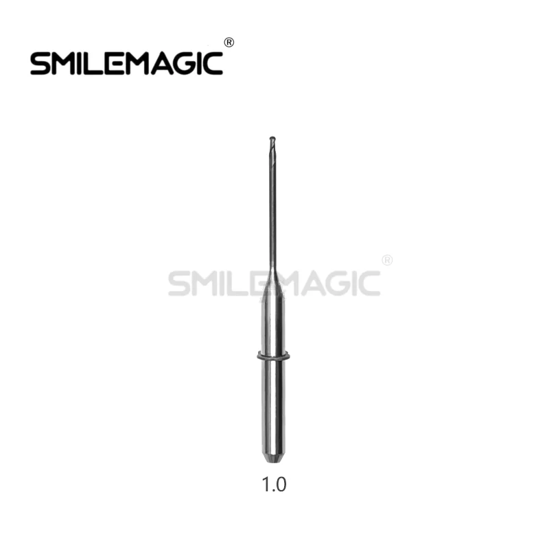 VHF K5/S2 Milling Burs 40mm Length for Zirconia PMMA Miling Cutter 2.0/1.0/0.6 for Milling Zirconia DC Diamond Coating