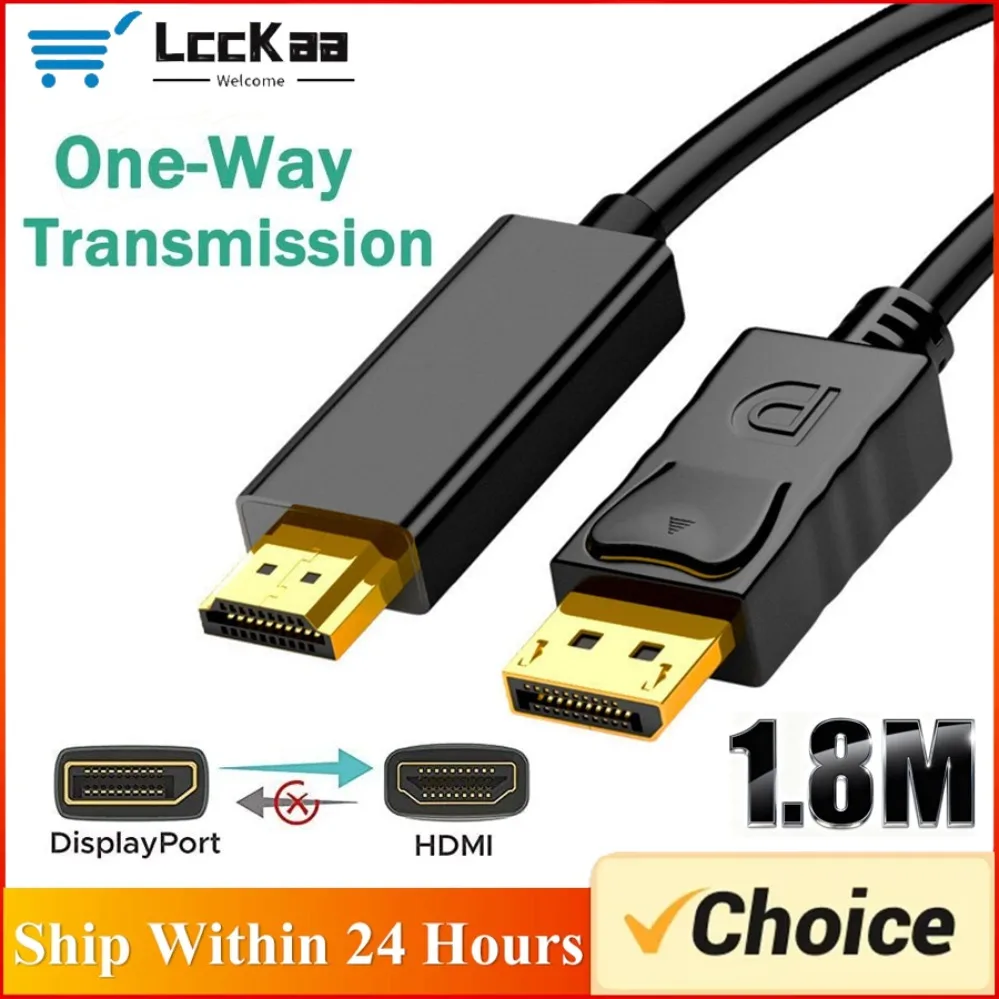 yZ[z1080P DP to HDMI݊P[u 1.8m DisplayPort to HDMIA_v^[ IX-IX rfII[fBIP[u PC HDTV vWFN^[ j^[p