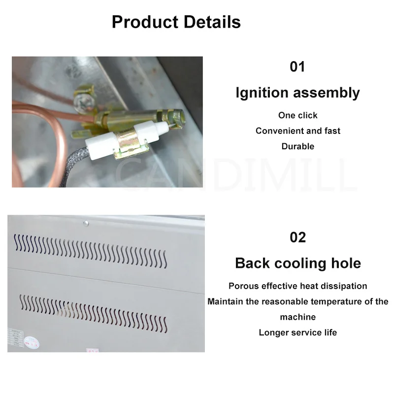 Friteuse à gaz commerciale, machine à steak, équipement de friture de plaques de cuisson, gril Teppanyaki, cadre de préhension de gâteau, crêpes