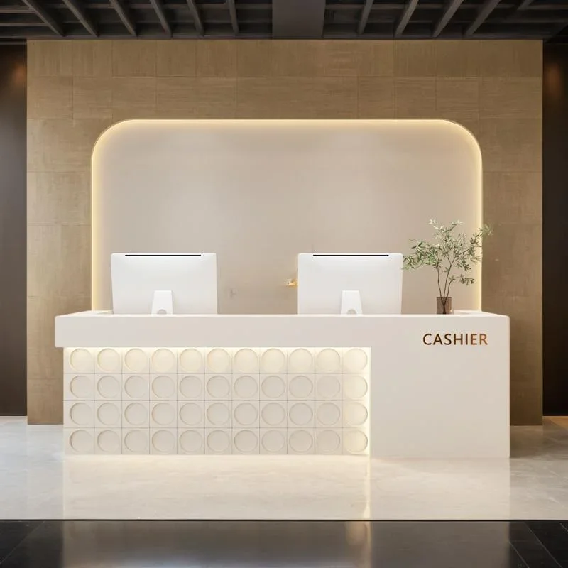 Reception Aesthetic Salon Counter Desk Luxury Bar Furniture Entrances Tables Professional Beauty Storage Recepcion Front Clothes