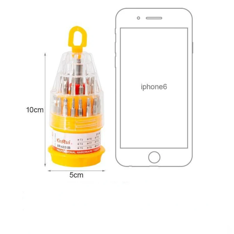 31PC Pagoda Type Universal Screwdriver Multitool Set Manual Combination Maintenance Driver Screw Batch Mobile Phone Repair