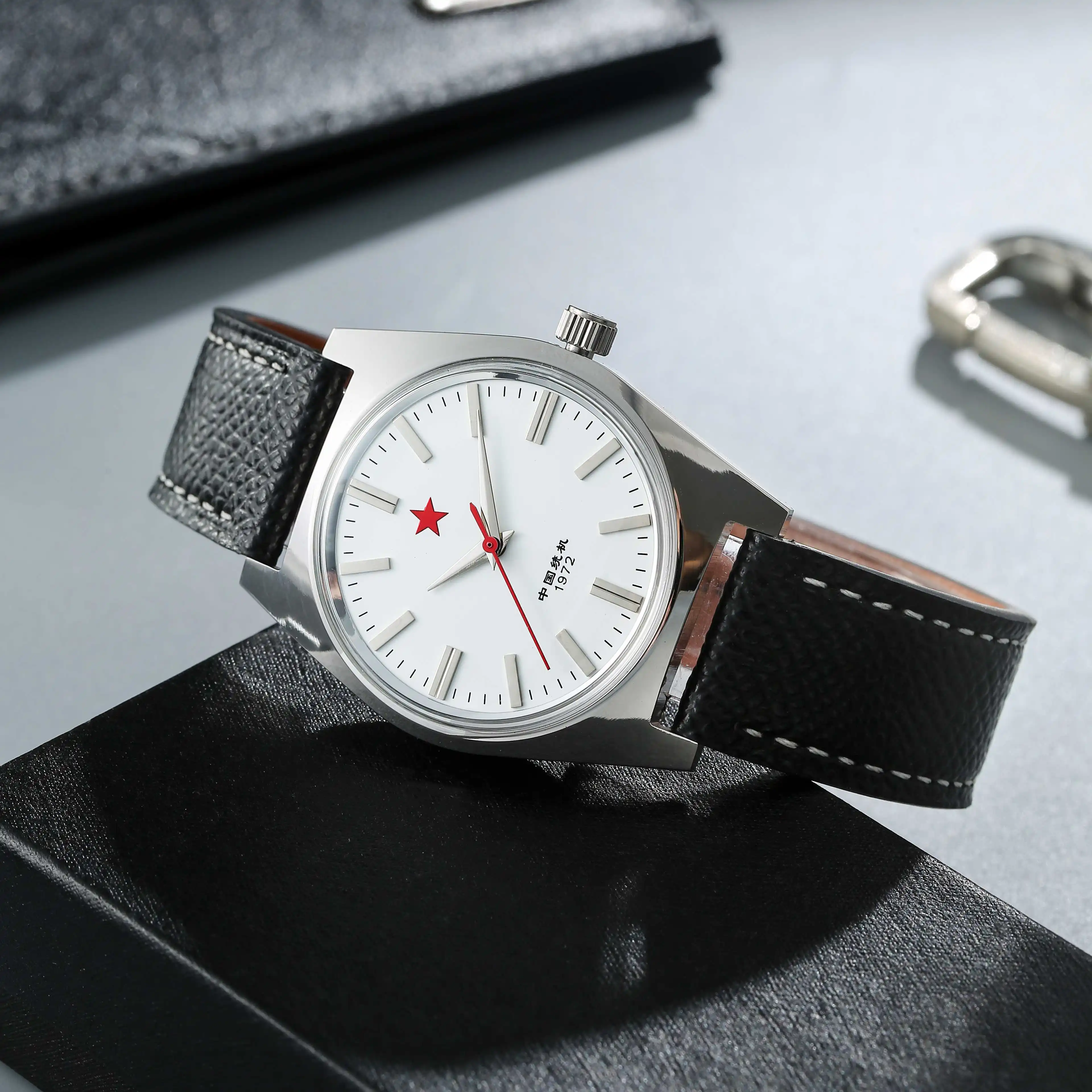Men 36mm Vintage Manual Mechanical Watch Original Shanghai 8120 Hand Wind Movement Dial Retro Chinese Heritage Wristwatch