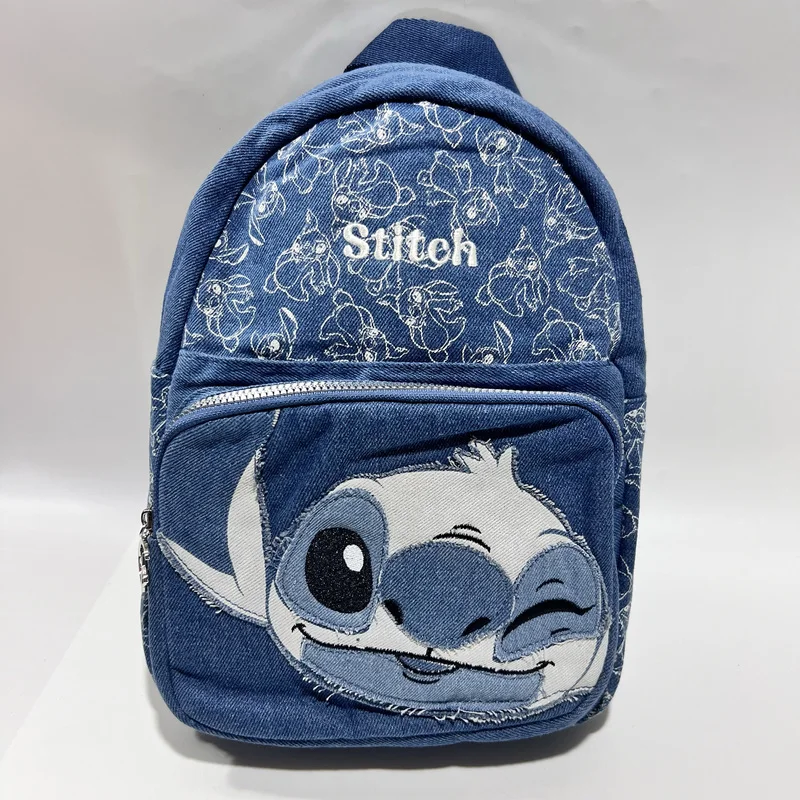 

2025 Limited Edition Cartoon Interstellar Baby Stitch Stitch Denim Embroidery Mini Backpack Casual Backpack Gift