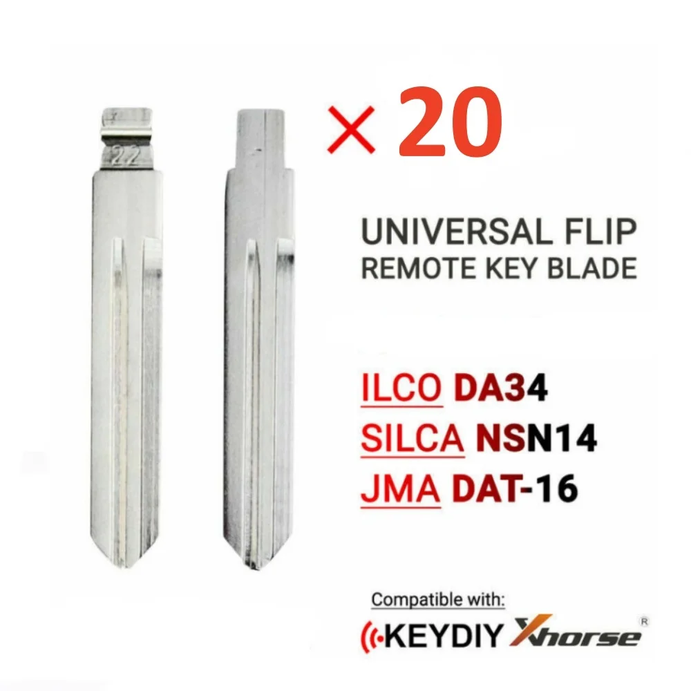 10/20 piezas # 22 NSN14 DA34 DAT-16 KD/VVDI llave remota en blanco para Nissan TIIDA Renault Subaru Infiniti