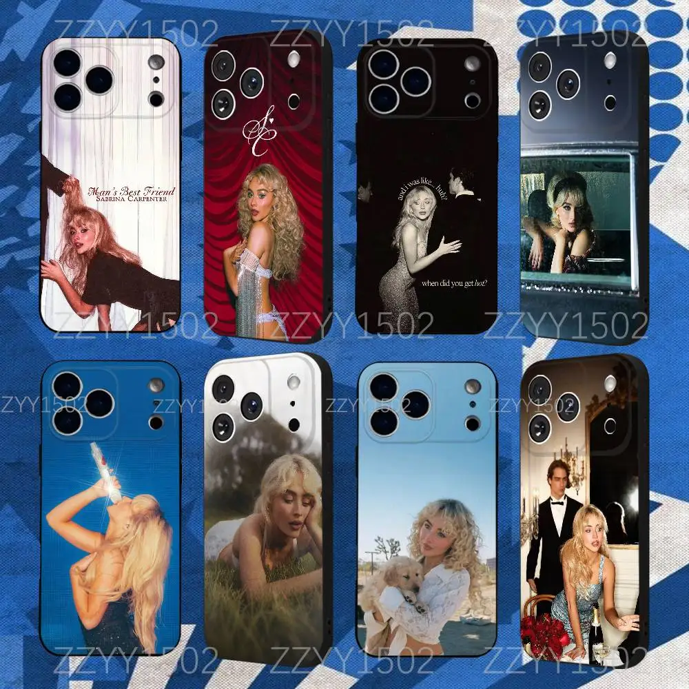 

S-Sabrina Carpenter Tears Phone Case For iPhone 17,16,15,14,13,12,Pro,Max,Plus,E,SE4,Air,Mini Black Funda Shell