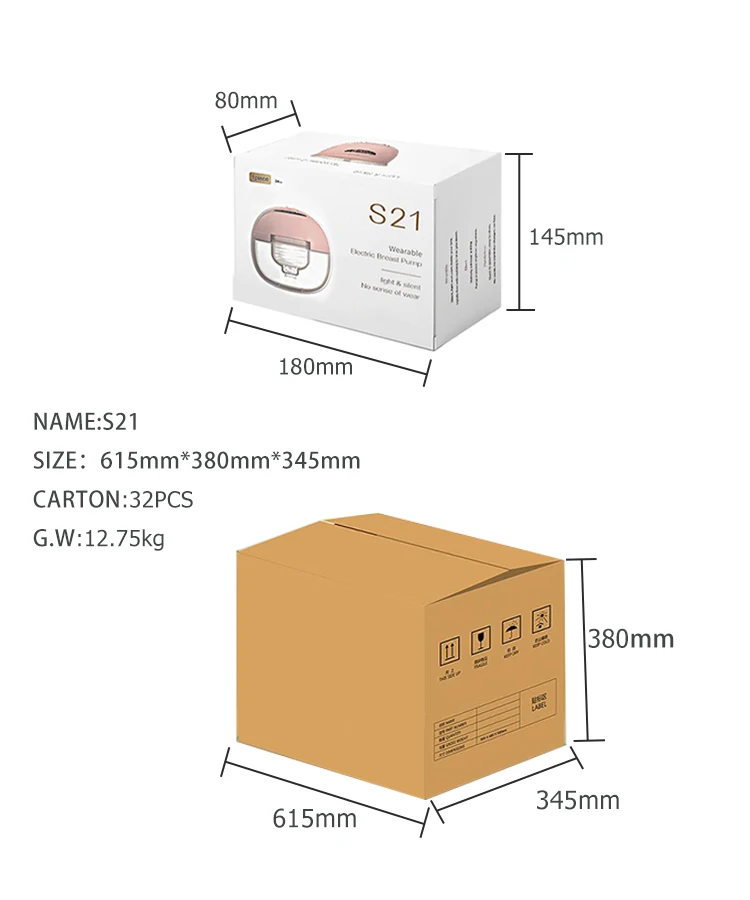الذكية S21 مضخات المحمولة مضخة الثدي الكهربائية الطفل سيليكون حليب الثدي النازع مستشفى الصف الرضاعة الحليب مضخة الثدي