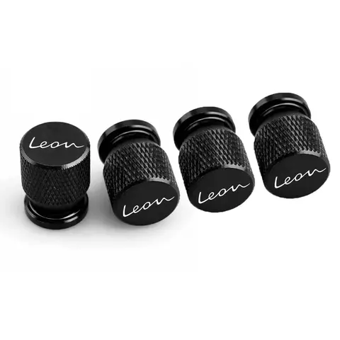 4 pièces de capuchons de valve d'air en aluminium pour pneus de voiture, avec logo de marque, pour accessoires de voiture Seat Leon 2026