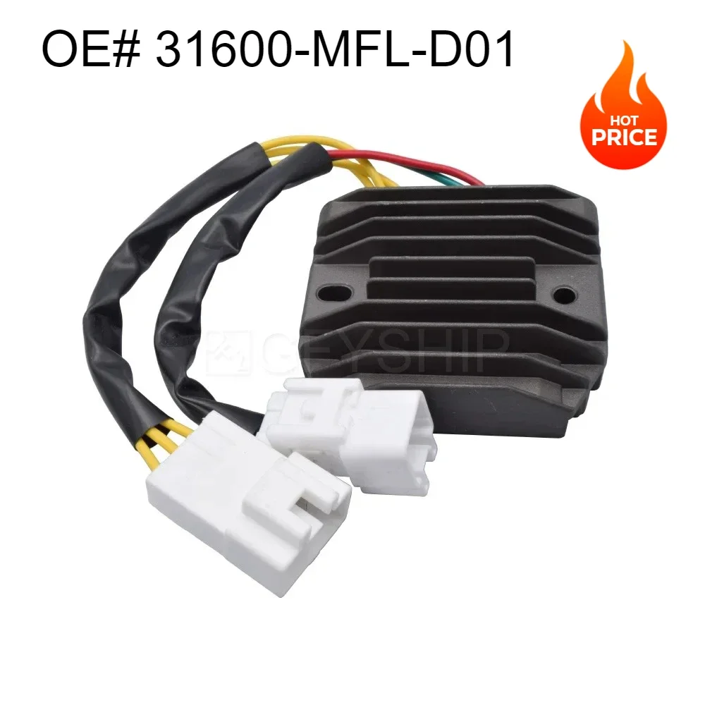 

Motorcycle 31600-MFL-D01 Voltage Regulator Rectifier For Honda OEM Num 31600-MFE-641 31600-KSV-J01 31600-MEL-003 31600-MEL-D21