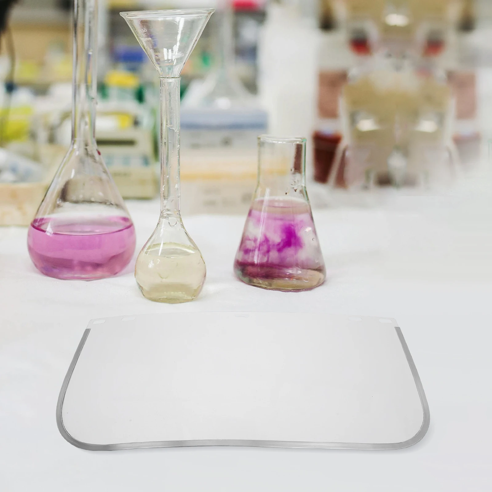 

Защитный щиток из ПВХ с алюминиевым краем, козырек от брызг, прозрачный, устойчивый к кислотам и щелочам, лицевой чехол для шлифования промышленной лаборатории