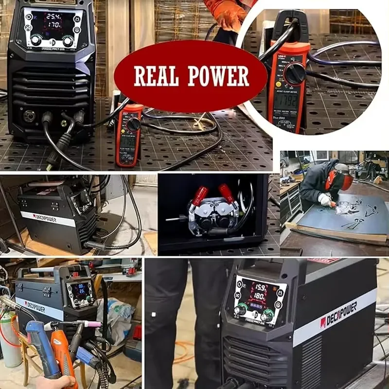 LEVIN FUSION PMCT-205 6-in-1 Visual Digital Multi-Process Welder True Rated 200A Heavy MIG TIG CUT MMA Welding Machine view 4