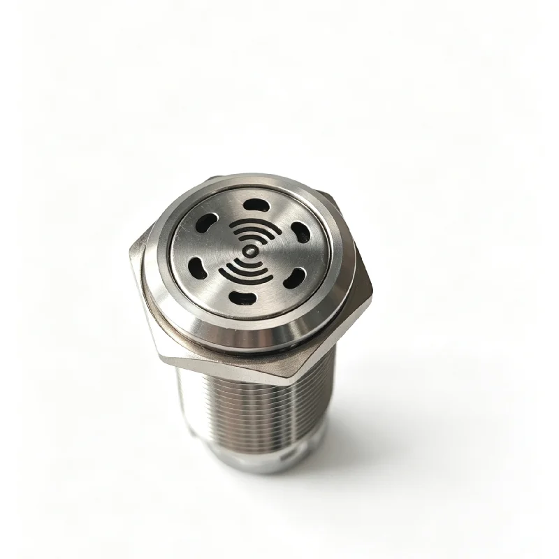 16/19/22mm Metal Buzzer 12V24V220V AC-DC Stainless Steel Flash Signal Light Red Light High Decibel 70DB Sound and Light Alarm