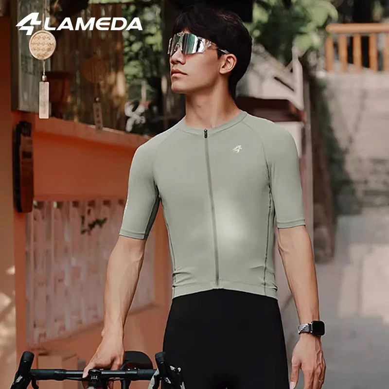 

Lameda Men's Cycling Jersey Breathable Quick-dry Cycling Short Sleeve Mtb Shirt Road Bike Bicycle Jersey For Men With Pockets