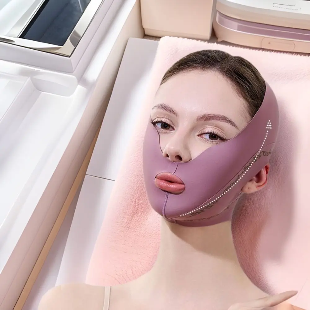 Vendaje adelgazante Facial antiarrugas, masaje Facial transpirable, correa de Estiramiento Facial, cinturón elástico de grafeno para levantamiento de mejillas y barbilla