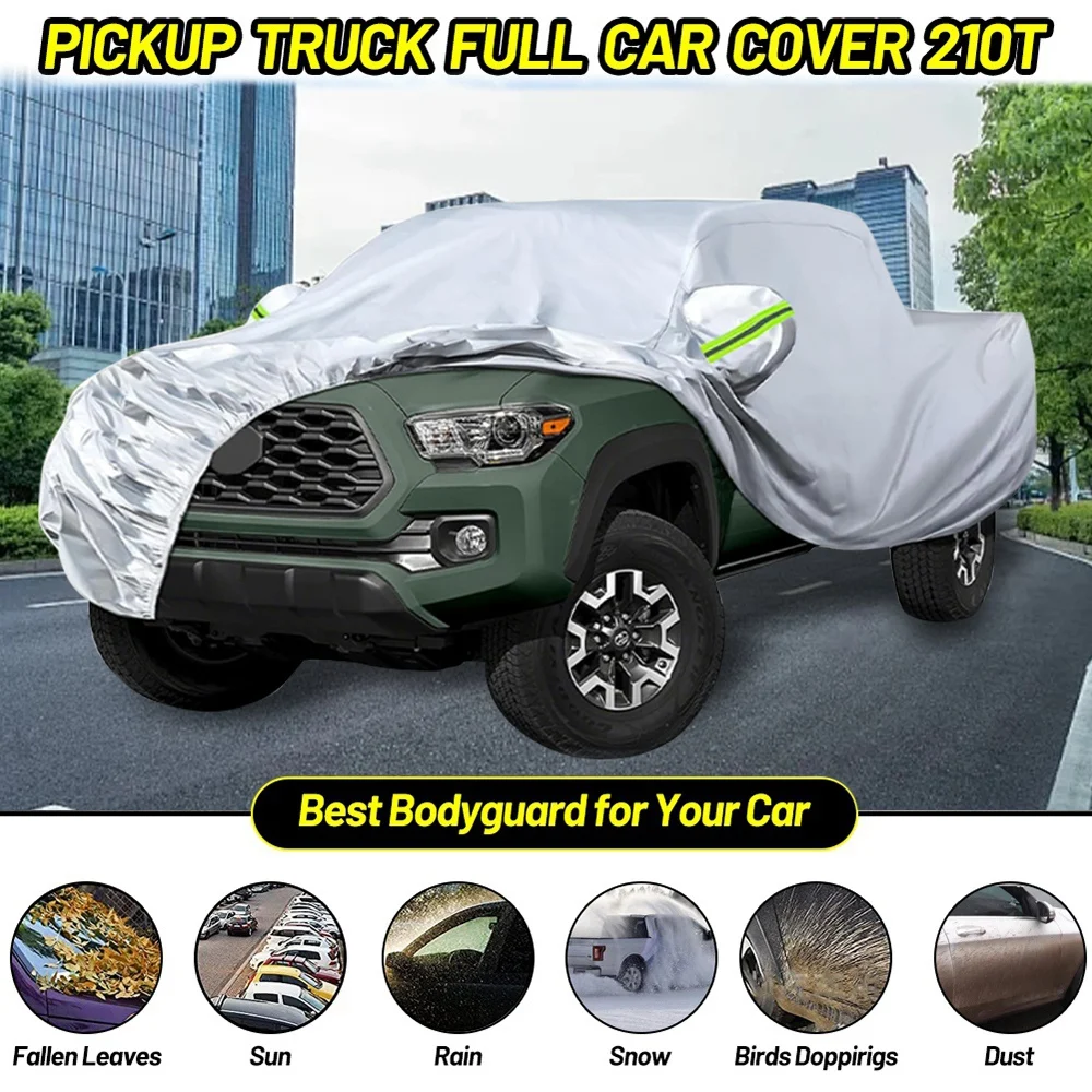 UTE Pickup Truck Cover Fit for Toyota Tacoma/Hilux Vigo/Rero Waterproof Full Car Body Cover Rain Snow All Weather Protection