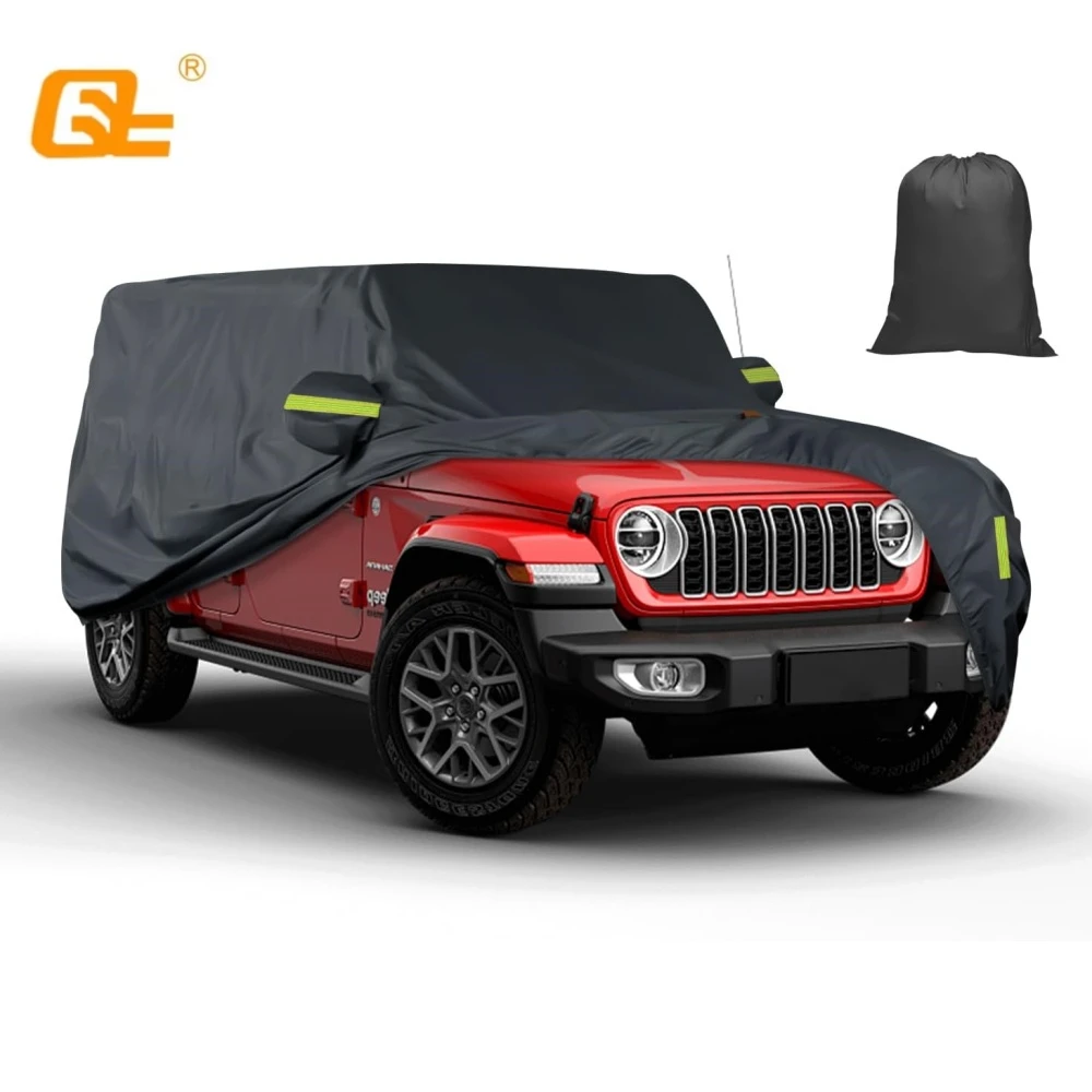 

Waterproof Car Covers Fit for 2009-2025 Jeep Wrangler 2/4 Door Outdoor Indoor Windproof Sun Rain UV Dust Snow Protection