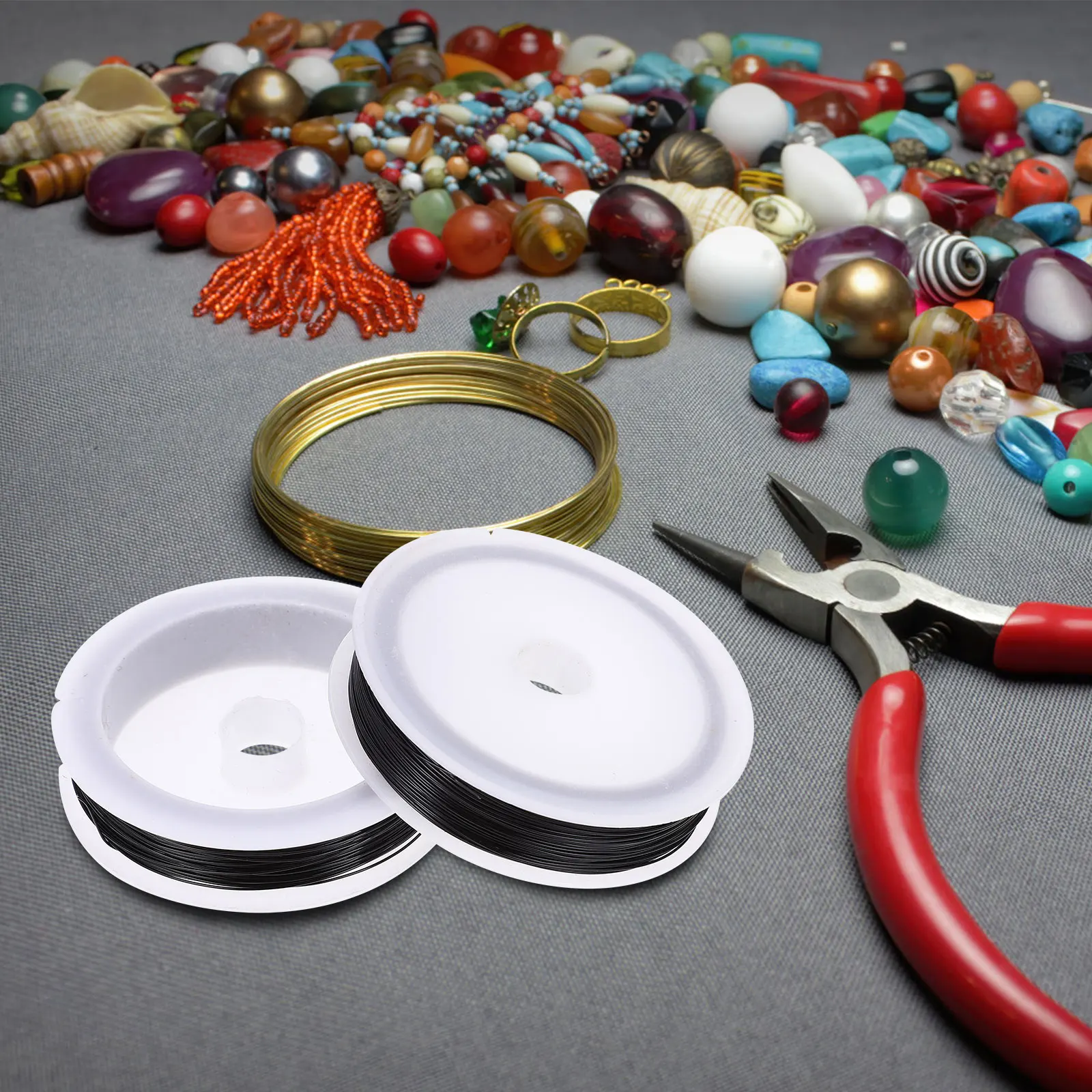 

2 Rolls Colored Iron Wire 40Yard 0.5mm DIY Galvanized Thin Wire for Flower Bouquet H Jewelry Artistic Craft Beading