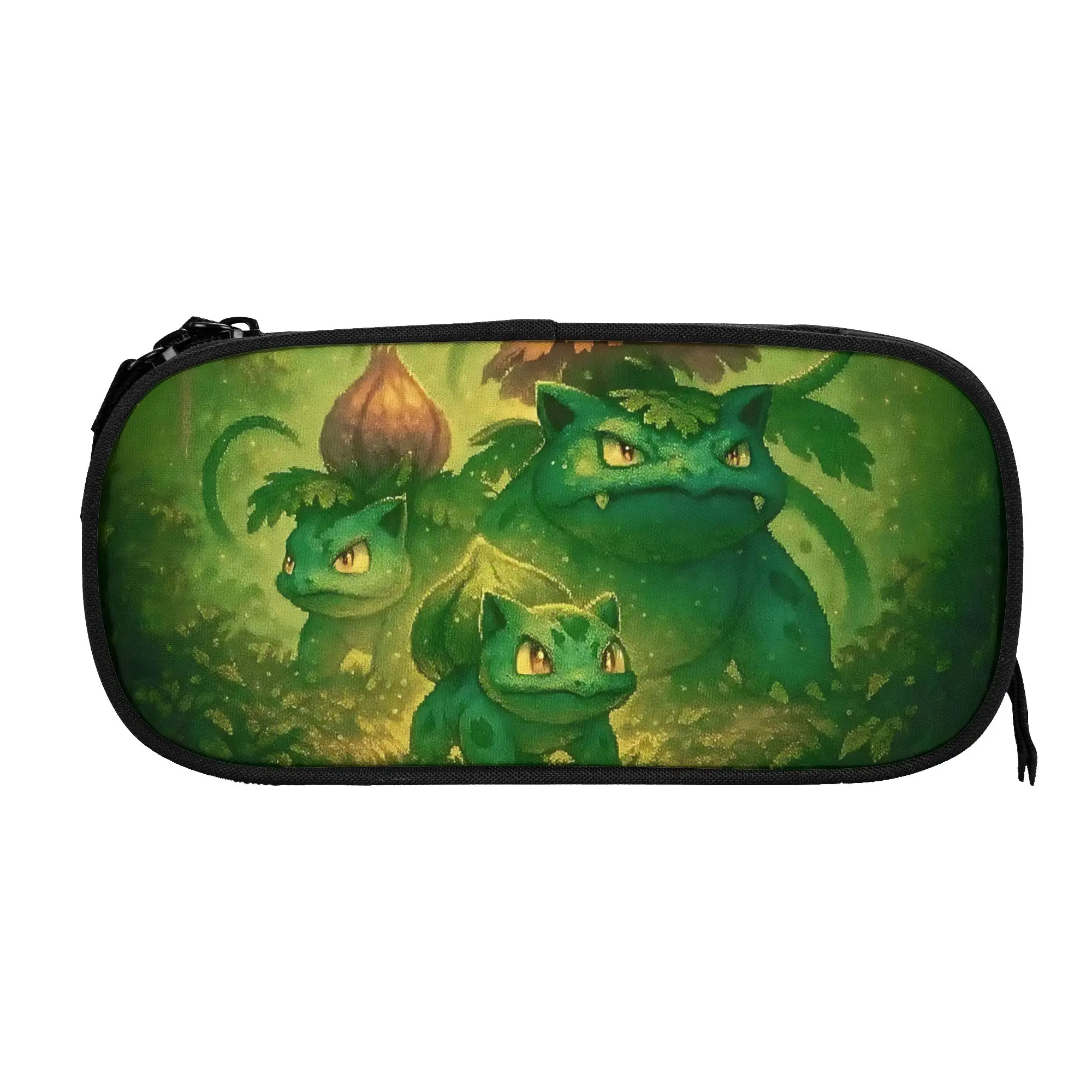 bolsas-de-grande-capacidade-para-criancas-com-estampas-de-desenhos-animados-tema-venusaur-floresta-magica-verde-para-os-amantes-de-pokemon-estojo-escolar-para-meninos-meninas-e-criancas