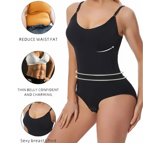 Body moldeador para mujer, camiseta sin mangas con Control de barriga, moldeador de cuerpo completo, pantalones cortos antirozaduras, entrenador de cintura adelgazante, levantador de glúteos
