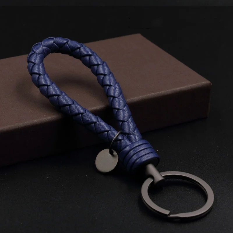 Car Woven Keychain Men\'s and Women\'s High-end Leather Car Pendant Keychain  Keyring Automobiles Parts Accessories