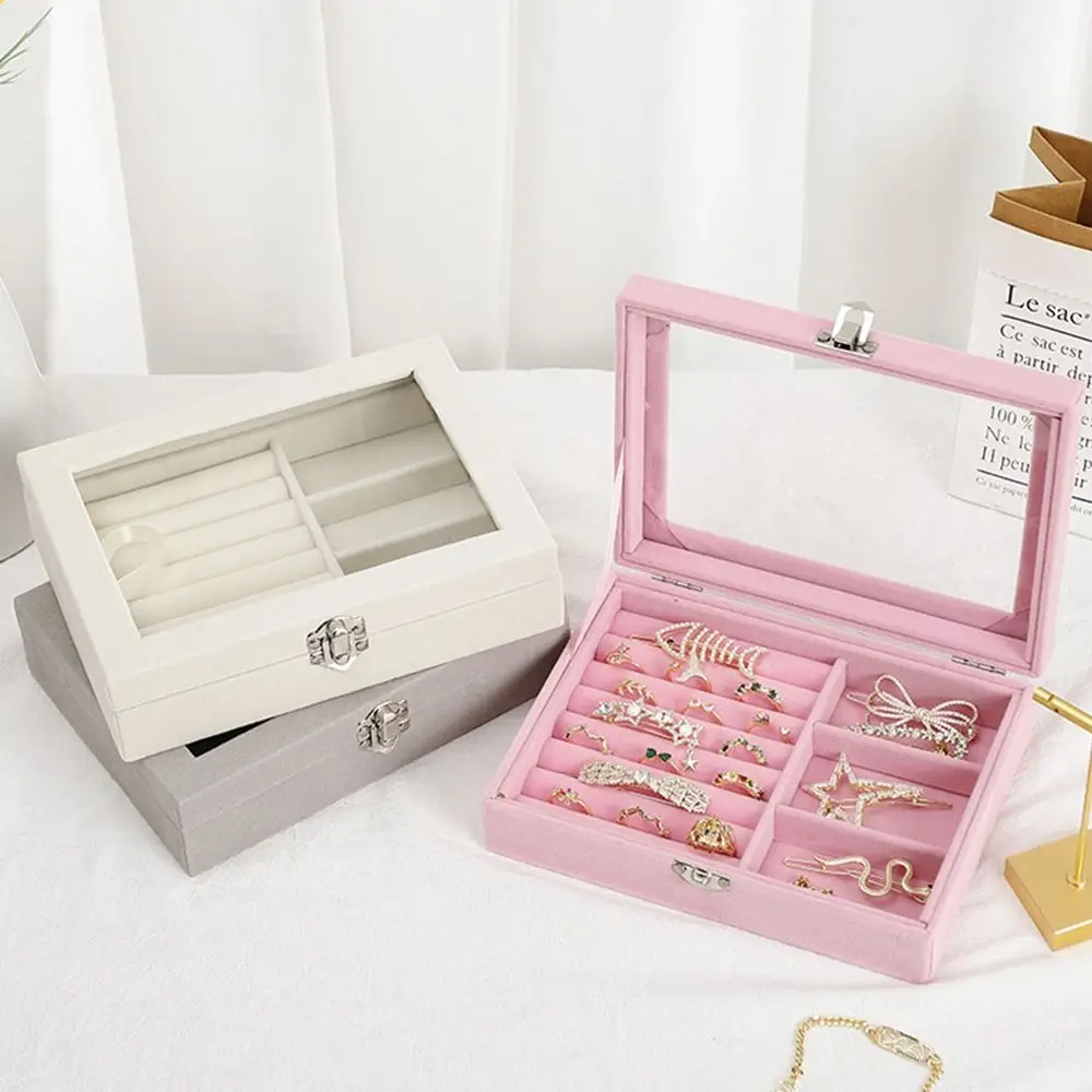 

Organizer Box Stackable Velvet Jewelry Storage Box Velvet Showcase Drawer Bracelet Earring Organizers Ring Bracelet Necklace