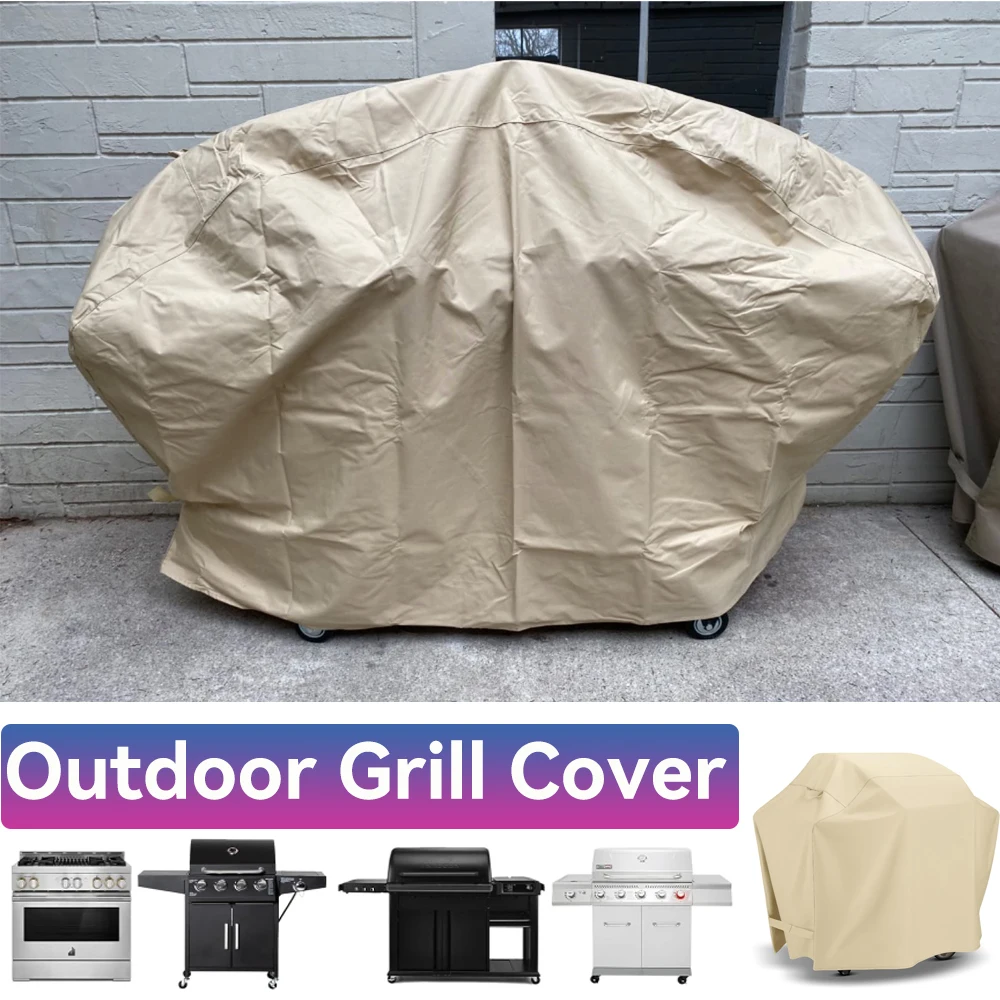 

Чехол для гриля 420D, сверхпрочный, водонепроницаемый, всесезонный, совместим с газовыми грилями Weber, Charbroil, Nexgrill