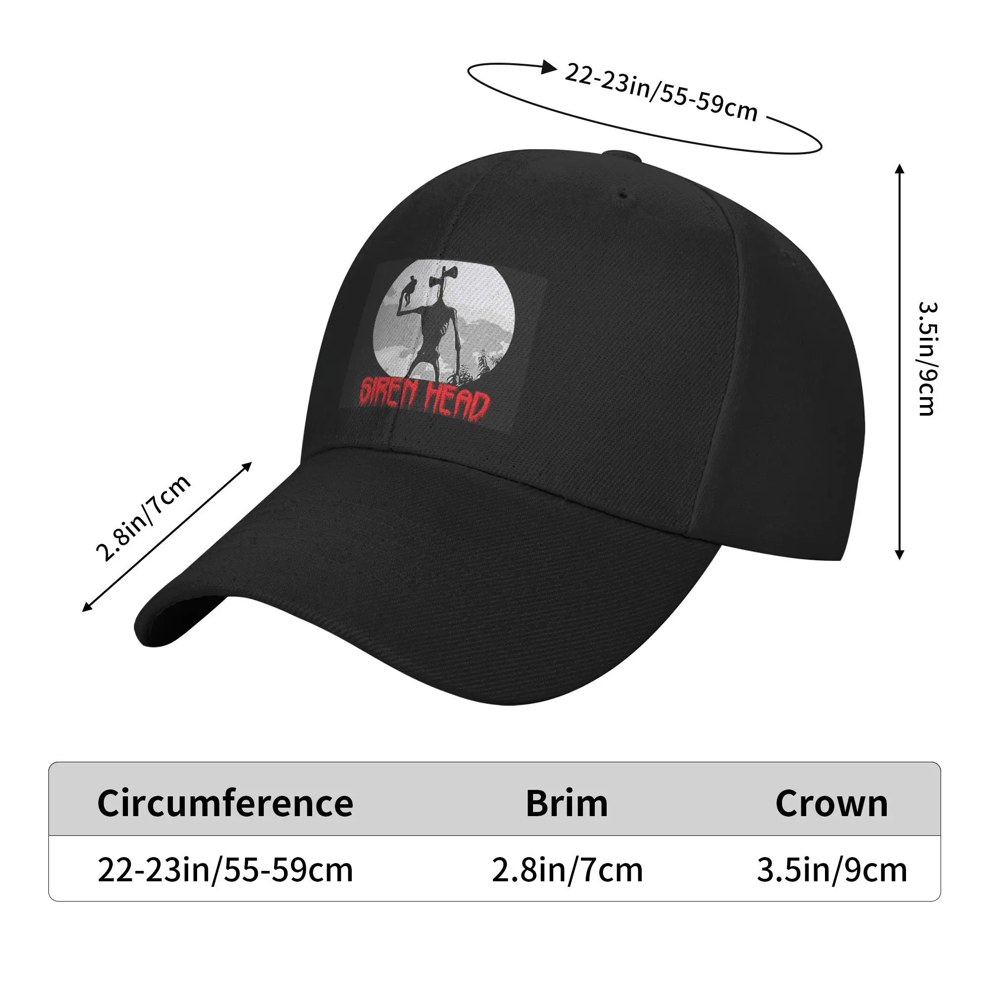 Unisex Baseball Hats Siren Head 1 Outdoor Streetwear Summer Sports Baseball Caps Hip Hop Cap Casquette Hats